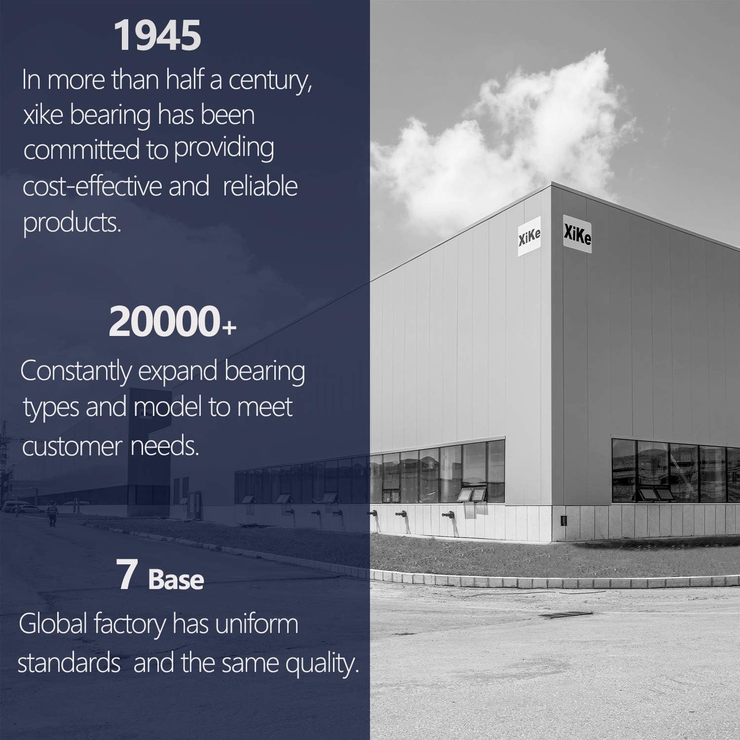 XiKe 10 Pack White 2" Nylon Garage Door Roller 4" Stem, Quiet/Durable and High Load, Use 6200-2RS Double Seals Precision Bearings.