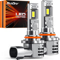[2025 Upgrade] 9012 Bulbs [Latest & Brightest] 40000lm 800% Brighter 1:1 Mini Size Design With 6000k Cool White，Direct Installation Fog Light Bulbs Plug and Play, Pack of 2