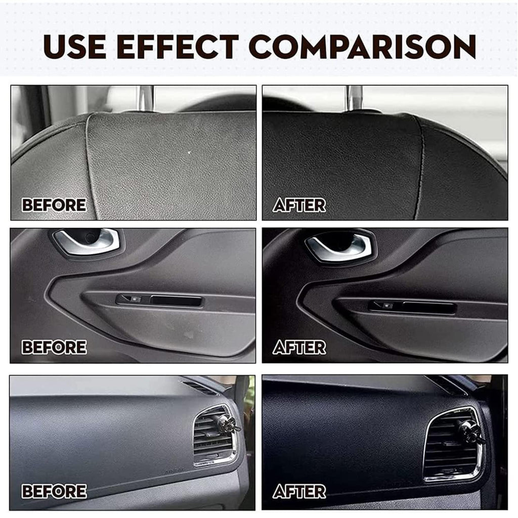 3Pcs Crystal Coating for Car, Plastic Parts Crystal Coating, Cristal para PláStico Del Carro for Car, Great Gloss Protection, Long Duration Refurbish Agent with Spong