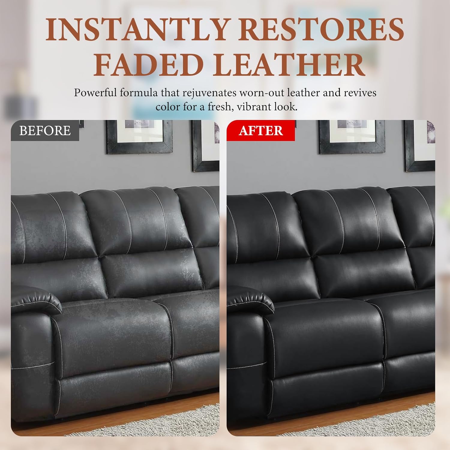 Leather Recoloring Balm Leather Color Restorer Scratch Repair Leather Paint for Furniture Couches Car Seats Shoes Bags Leather Dye and Restorer Restores Faded and Scratched Leather-Dark Brown