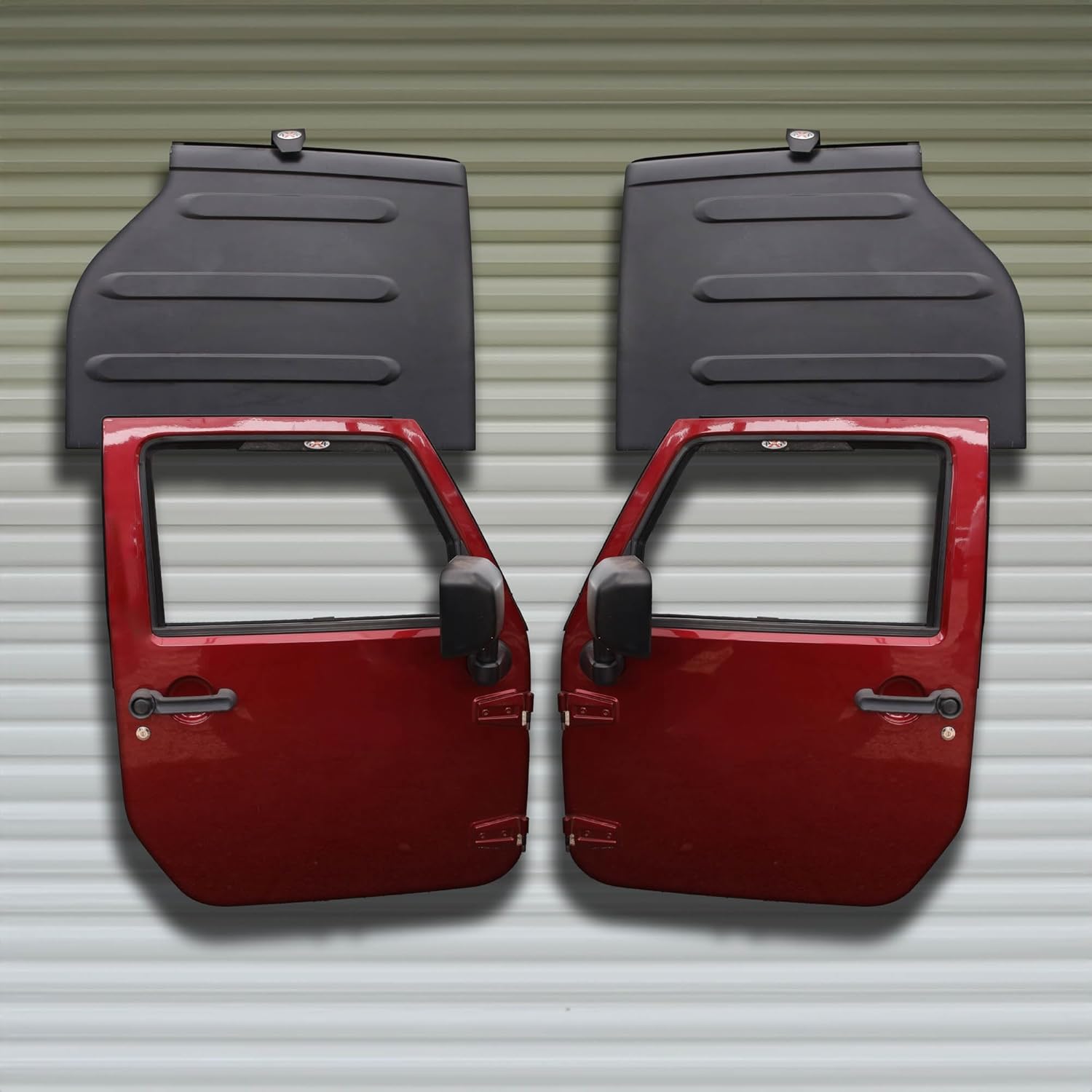 EZ4x4 Garage Wall Freedom Panel & Wrangler Door Storage Hangers Combo Kit, Heavy Duty Metal Storage Holder Bracket Compatible with JL, JLU & JT