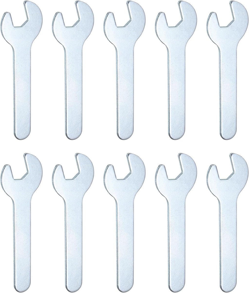 HARFINGTON 10pcs Small Wrench Open End Wrench 8x70x1.8mm Metric U-Shaped Single Open Ended Spanner Super Thin Small Flat Head Galvanizing Wrench for Automotive Repair Furniture Assembly