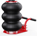Air Jack, 3 Ton/6600 lbs Car Jack, 3-5 s Fast Lifting Pneumatic Jack with Short Handle, Lift up to 17.7 inch Air Bag Jack for Cars, Garages, Repair(Red)