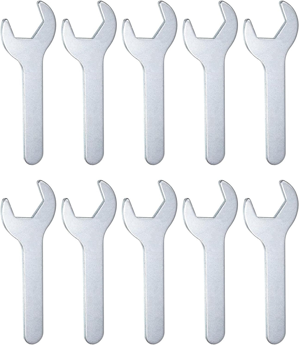 HARFINGTON 10pcs Small Wrench 25x126x2.8mm Metric U-Shaped Single Open Ended Spanner Super Thin Flat Head Galvanizing Wrench for Automotive Repair Furniture Assembly