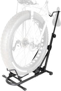 BIKE HAND Vertical Bike Stand - for Fat Bike Snow MTB Road Bikes with Max 5" Tire Width - Vertical & Horizontal Adjustable Bicycle Parking Rack with Seatpost Stabilizer - Wheel Sizes up to 29"