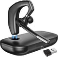 Delton Wireless Headset for Computer with Charging Case, Bluetooth Headset with Noise-Cancelling Mic, Specially Designed for MS Team, Zoom, Google Meet, Driving, and Office - Black