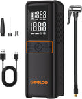 GOOLOO GT160 Tire Inflator Portable Air Compressor, 160PSI Portable Air Pump for Car Tires, 7500mAh Cordless Air Pump with Digital Pressure Suitable for Cars, Bikes, Balls, Motorcycles