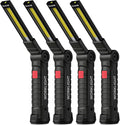 Coquimbo Tool Gifts for Men Him, Rechargeable LED Work Lights Grill Light with Magnetic Base 5 Modes 360° Rotate Mens Gifts for Dad Husband Grandpa Boyfriend (4 Pack Black)