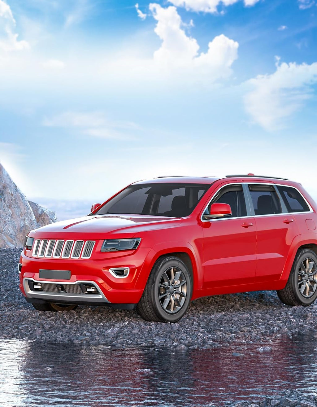 in-Channel Window Rain Guards Fit for Jeep Grand Cherokee(Limited) 2011-2021 Extra Durable Window Visors Window Deflectors Vent Visors Vent Shades Car Accessories-4 pcs 2-Q18
