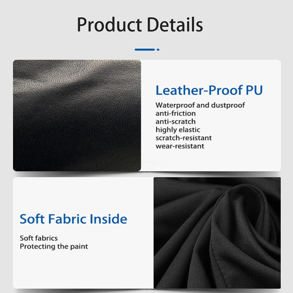 PU Leather Car Cover Waterproof All Weather, Waterproof Car Cover Fit for C-orvette C8 2020-2025 Stretch Heavy Duty Outdoor Car Covers Compatible with Rear High Wing Spoiler C8 Accessories