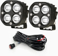 BIGLION.X LED Cubes, 3 Inch Pair 80W LED Driving Pods Spot Beam Off Road Fog Lights Waterproof IP68