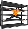 REIBII 48.2" W Garage Shelving Heavy Duty Metal Shelving 3000LBS Storage Shelves Adjustable Metal Shelf Industrial Pantry Shelves for Basement Garage Warehouse 72.2" H x 24.2" D x 48.2" W