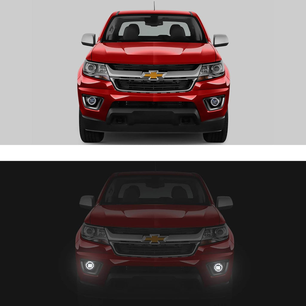 Tecoom LED Fog Lights Compatible with Chevy Colorado Silverado Camaro Tahoe/Suburban Avalanche/Ford Escape Mustang, Bumper Fog Lamps [Only Fit Model with 2 Same Fog light]