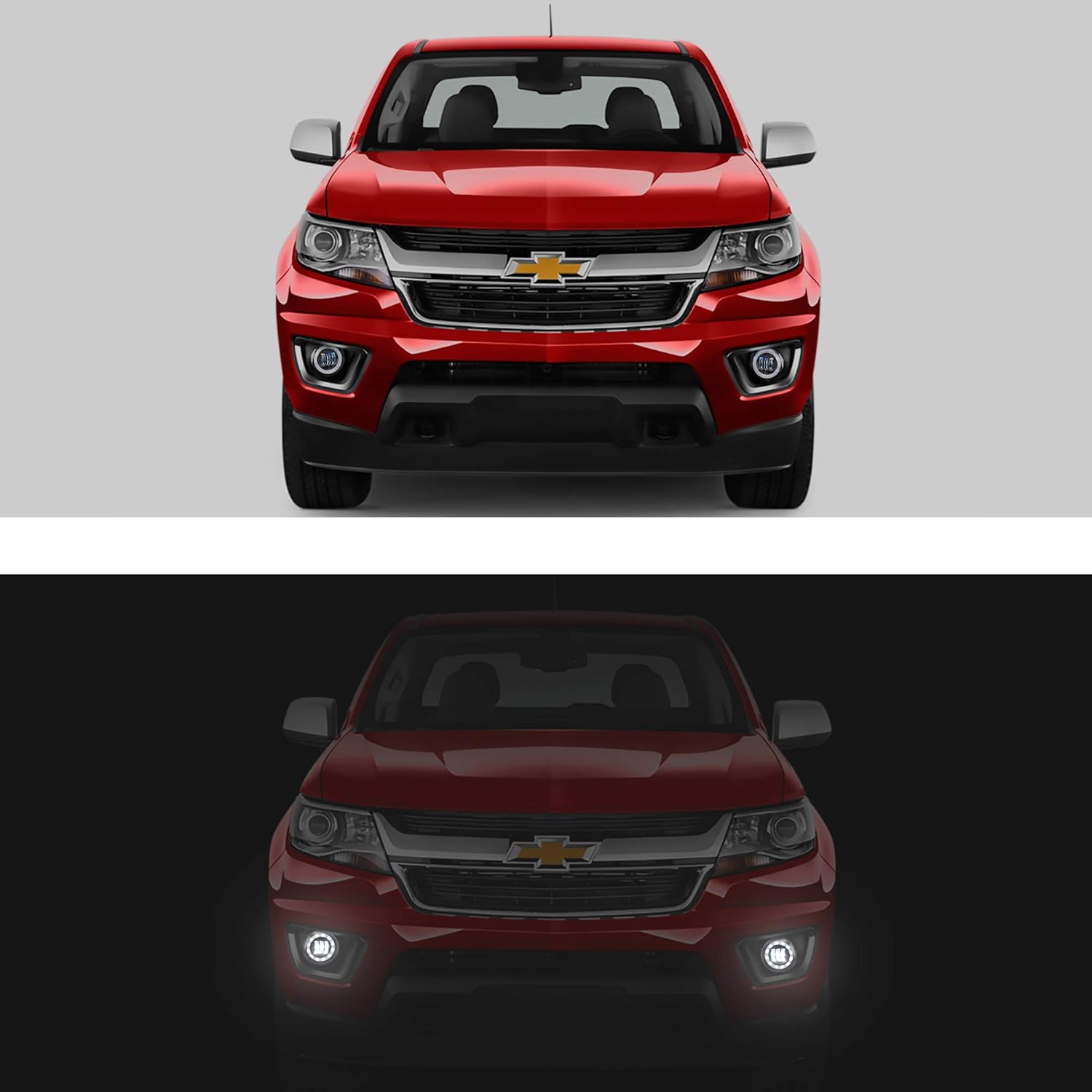 Tecoom LED Fog Lights Compatible with Chevy Colorado Silverado Camaro Tahoe/Suburban Avalanche/Ford Escape Mustang, Bumper Fog Lamps [Only Fit Model with 2 Same Fog light]