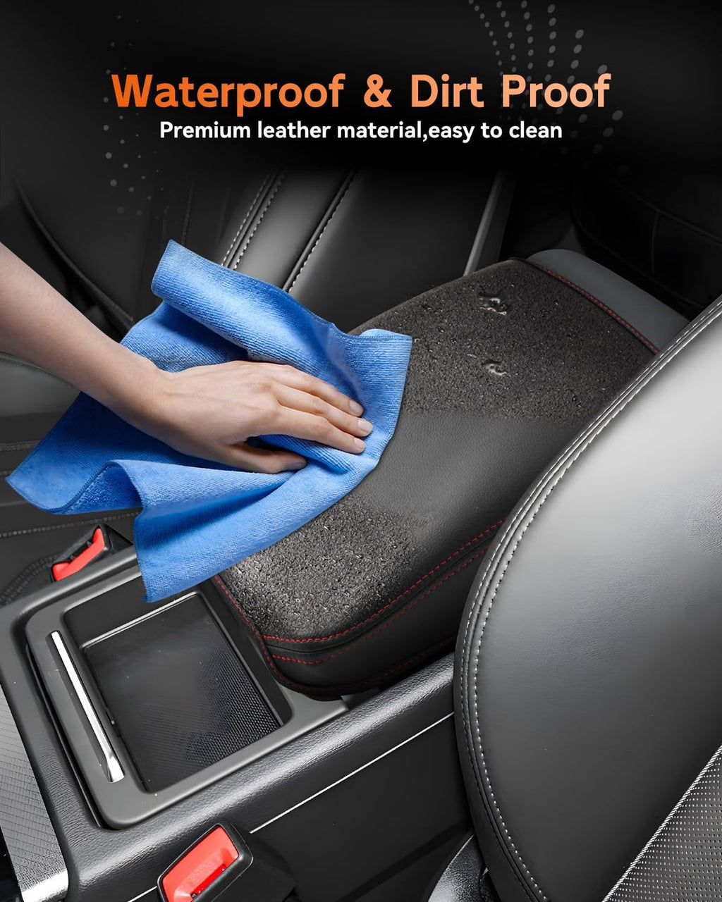 CDEFG for 2020-2025 Audi Q5 Center Console Cover Armrest Cover for Q5 2020 2021 2022 2023 2024 2025 Accessories Console Arm Rest Protector