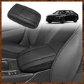 Muslogy for Accord 2025 2024 2023 Center Console Cover Armrest Pad Vegan Leather Extra Soft Armrest Lid Protector Compatible with Honda Accord LX EX Sport Hybrid EX-L Sport-L Touring (V1 Black)