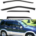 4pcs Front+Rear Smoke Tint Sun/Rain Guard Outside Mount Tape-On Vent Window Visors Compatible with 99-05 Grand Vitara 99-04 Tracker