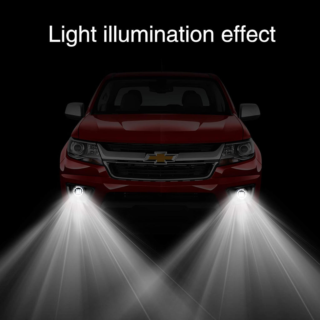 Tecoom LED Fog Lights Compatible with Chevy Colorado Silverado Camaro Tahoe/Suburban Avalanche/Ford Escape Mustang, Bumper Fog Lamps [Only Fit Model with 2 Same Fog light]