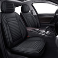 LINGVIDO Car Seat Covers, Breathable and Waterproof Faux Leather Automotive Seat Covers for Cars SUV Pick-up Truck Sedan,Universal Anti-Slip Driver Seat Cover with Backrest (Full Seat, Black)
