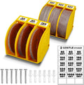 5 Inch Professional Sanding Discs Storage Bins - 6 Bins Set for Efficient Organization, Offset Snap-On Connection, Grit Classification, Space-Saving Design and Versatile Application, Yellow