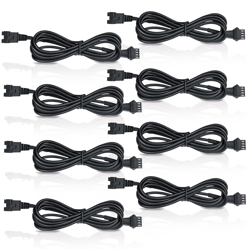 8 Pcs 4 Pin RGB Extension Cable RGB Wire for Motorcycle LED Light Underglow Kit, Compatible with ATV Car Trucks Rock Lights & Neon Strips (60 Inch)
