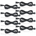 8 Pcs 4 Pin RGB Extension Cable RGB Wire for Motorcycle LED Light Underglow Kit, Compatible with ATV Car Trucks Rock Lights & Neon Strips (60 Inch)