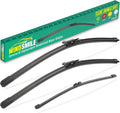 24" 18" 11" Windshield Wiper Blades Replacement for Lincoln Nautilus 2019 2020 2021 2022 2023 2024 / Lincoln MKX 2016 2017 2018 Premium All Weather Front Rear Wipers Set - OEM Quality (Pack of 3)
