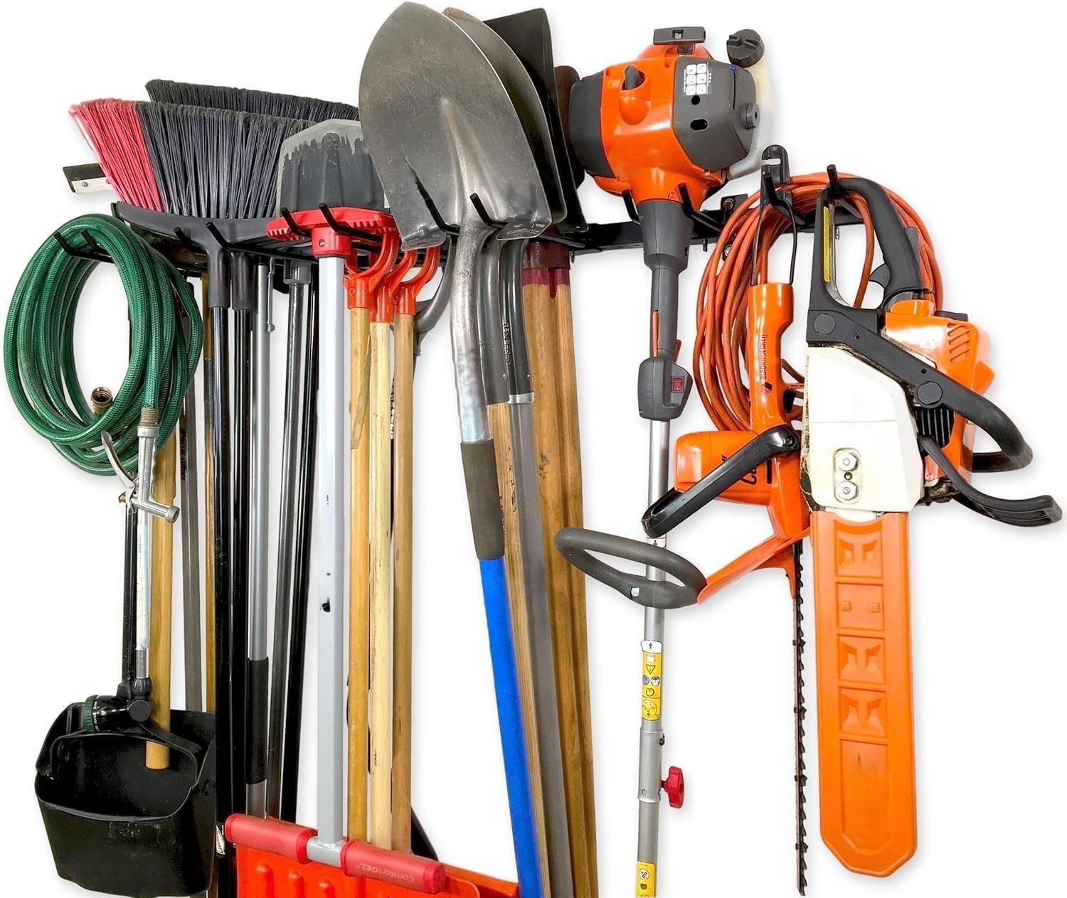 StoreYourBoard Tool Storage Rack – Heavy Duty Garage Tool Organizer Wall Mount for Garden Tools, Rakes, Shovels, Garage Hooks, Steel Gear Hanger Holds 300 lbs