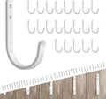 Wall Hooks for Hanging Towel/Coat - 22LB Screw in Metal Hanger Wall Mount, for Outdoor, Closet, Door, Bathrooms, for Backpack, Robe, White 20 Pack