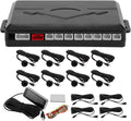 Motoforti Auto Vehicle Reverse Backup Radar System Reverse Parking Sensors Sound Warning Alarm Buzzer Reminder Distance Detection Black 8 Parking Sensors