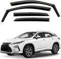 Window Deflectors Smoke Tinted In-Channel Side Window Vent Visor Deflectors Rain Guards Compatible with RX 2016-2022 - 4pcs. GW0726