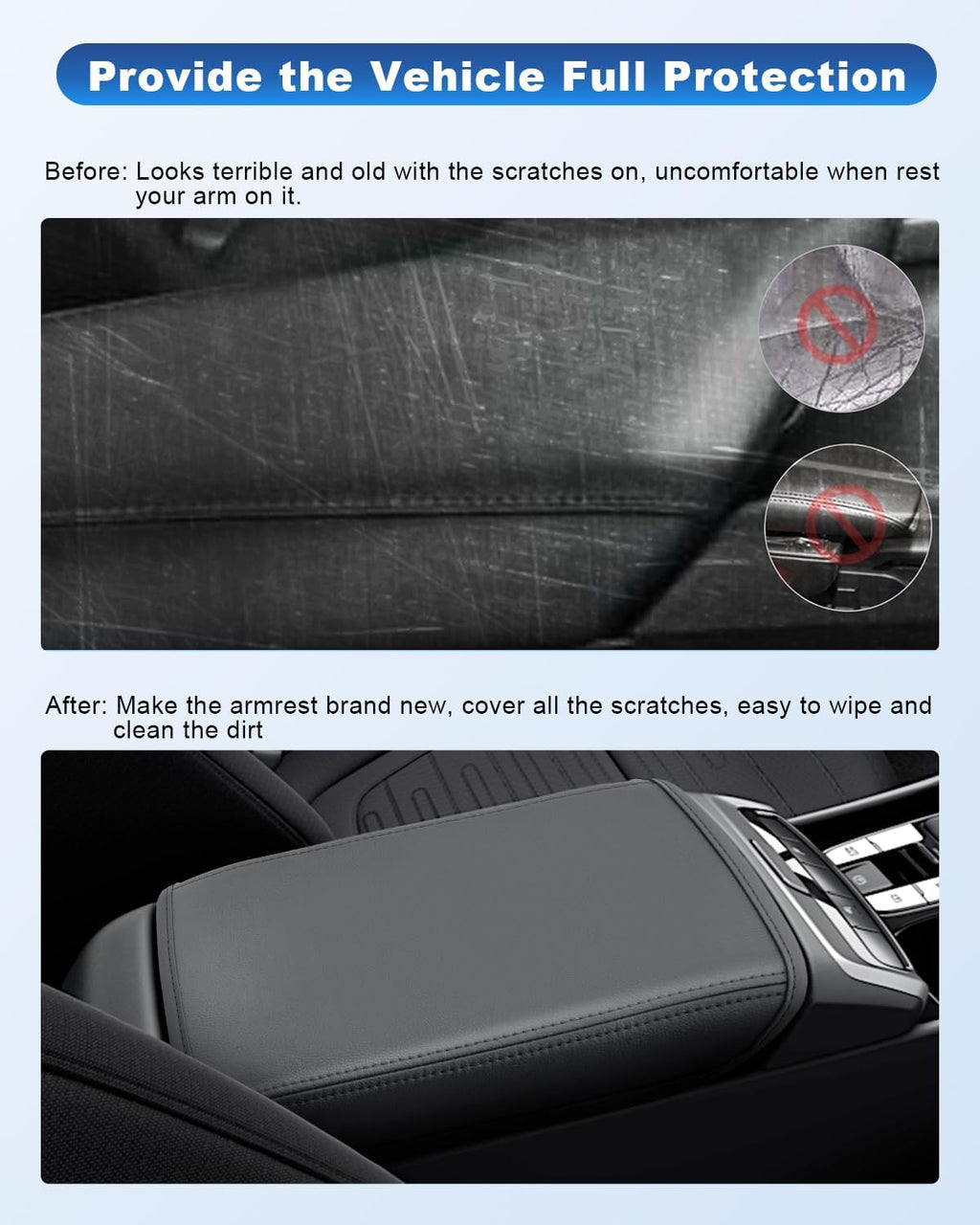 CDEFG Compatible with 2024 Hyundai Santa Cruz Tucson Center Console Cover for 2022-2024 Santa Cruz Accessories Armrest Cover Tucson Middle Console Pad Arm Rest Cushion