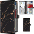 TOURSUIT Car Registration and Insurance Card Holder, Vehicle License Document Glove Box Compartment Organizer, Interior Car Accessories for Women Men (Marble Black)