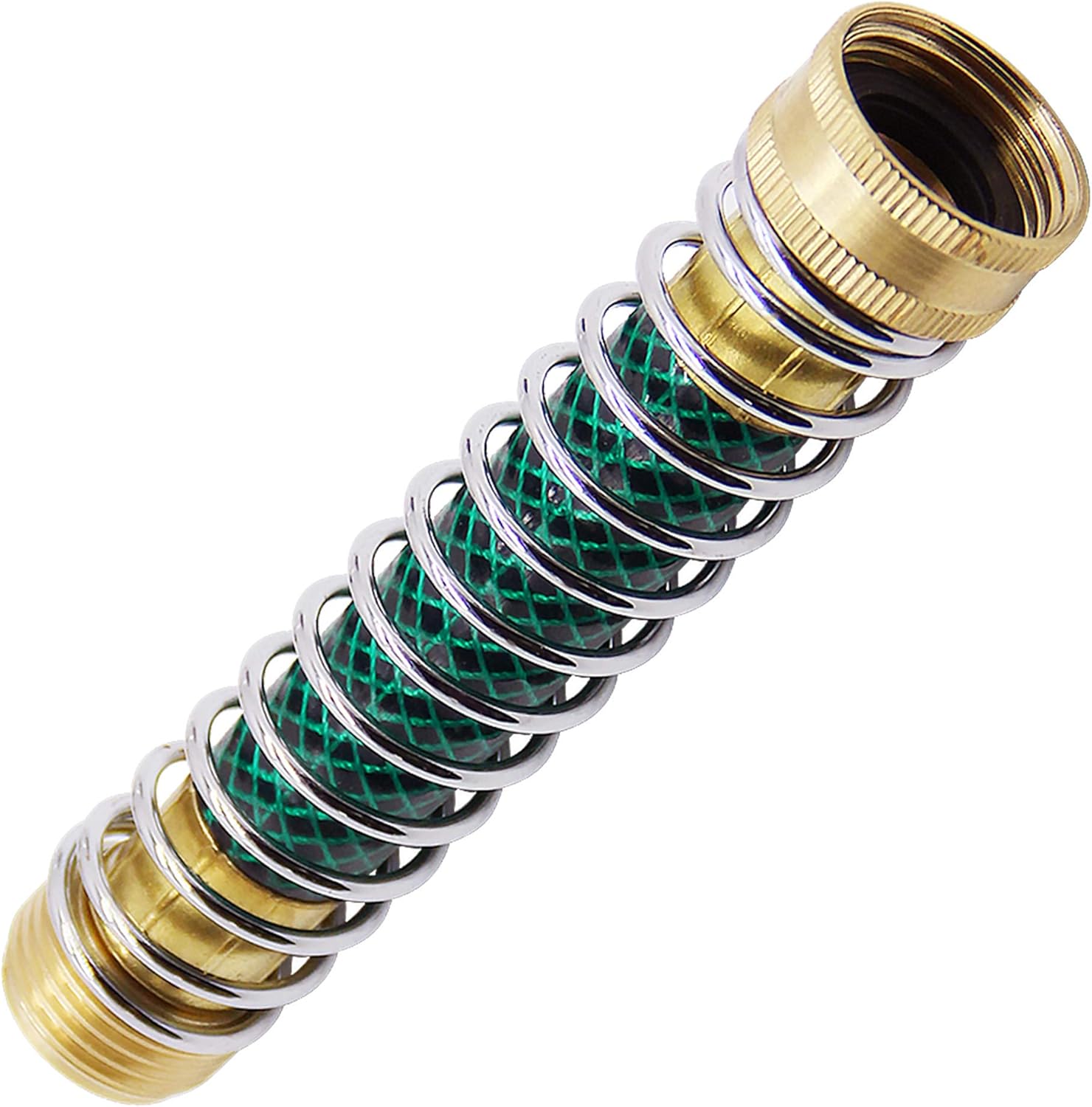 Garden Hose Extension Adapter, Hose Kink Protector with Coil Spring, 2 Pack