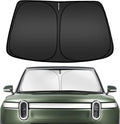 ARISMOTOR Windshield Sun Shade for Rivian R1S 2022-2025 2026, Custom Fit Foldable Front Window Sunshade Sun Visor Protector, Block UV Rays Keep Your Car Cooler