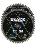 7-1/4-Inch 60-Tooth Circular Saw Blade with 5/8-Inch Arbor, Ultra Finish Wood Cutting, Carbide Tip, Thin Kerf, for Plywood, MDF, OSB, Laminated, 2 Pack