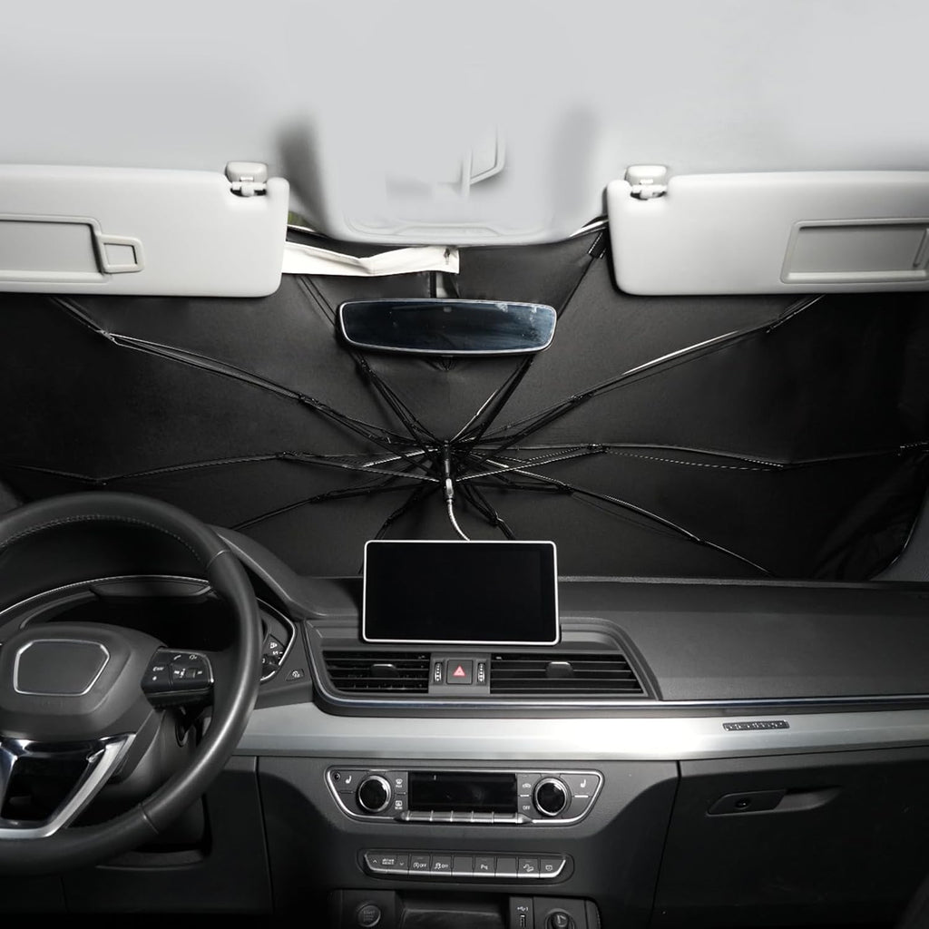 Umbrella Sunshade for Audi Q5 Accessories 2018-2025, Foldable Windshield Cover Sun Shade Umbrella Sun Visor with UV Block Windshield and Heat Insulation Protection (for Audi Q5 2018-2025)