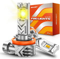 SEALIGHT H16 H11 H8 LED Fog Light Bulb Yellow, 800% Brightness 14,000 Lumens 3500K Amber Yellow H11 Fog Lights LED, Strong Penetration, Plug and Play, Exterior Lighting, Pack of 2