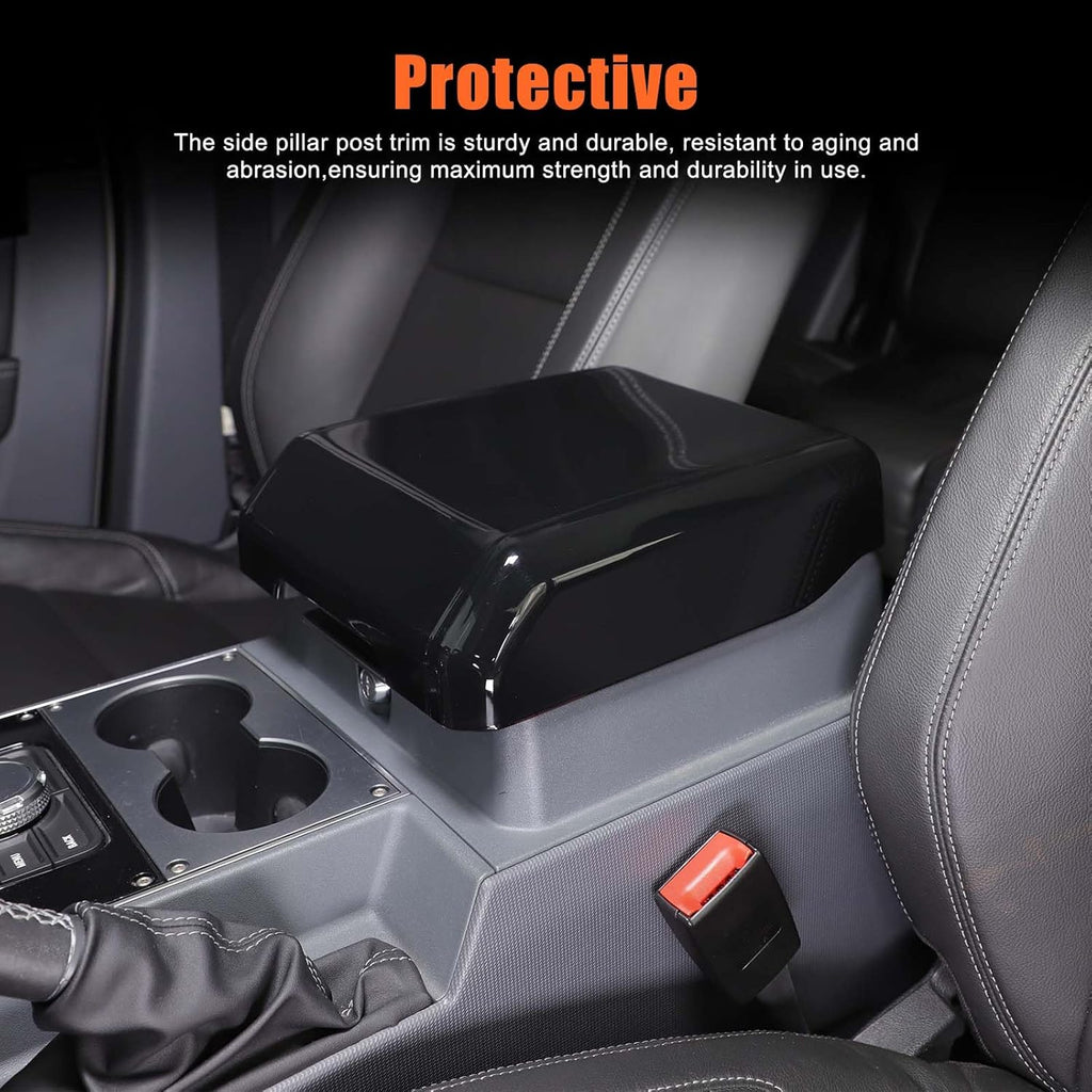Armrest Box Cover Center Console Pad Compatible with INEOS Grenadier 2020-2025, Auto Armrest Cover, Fashionable and Beautiful, Waterproof Car Center Console Armrest Cover (Glossy Black)