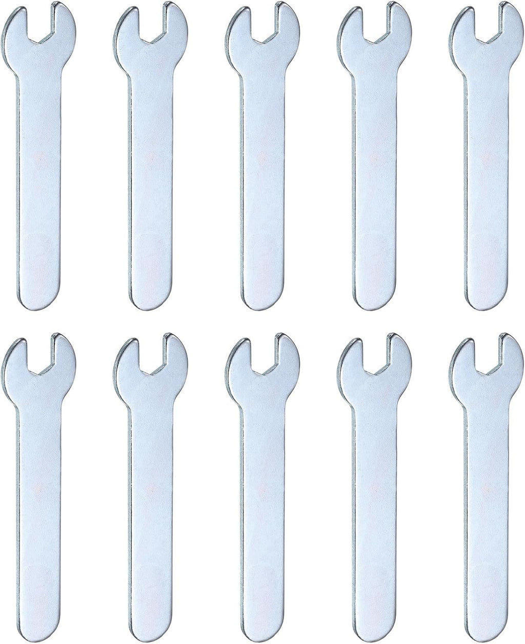 HARFINGTON 10pcs Small Wrench Open End Wrench 6x66x1.5mm Metric U-Shaped Single Open Ended Spanner Super Thin Small Flat Head Galvanizing Wrench for Automotive Repair Furniture Assembly
