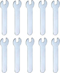 HARFINGTON 10pcs Small Wrench Open End Wrench 6x66x1.5mm Metric U-Shaped Single Open Ended Spanner Super Thin Small Flat Head Galvanizing Wrench for Automotive Repair Furniture Assembly