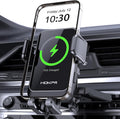Wireless Car Charger, MOKPR 15W Fast Charging Auto Clamping CD Slot Air Vent Car Phone Holder with LED Light Car Charger for iPhone 16/15/14/13/12 Pro Max Plus, Samsung S23/S22/S21,etc