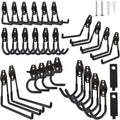 Garage Hook Heavy Duty Wall Storage Hangers, 28 Pack Garage Storage Hooks Steel Tool Black for Ladders, Ropes, Garden Tools