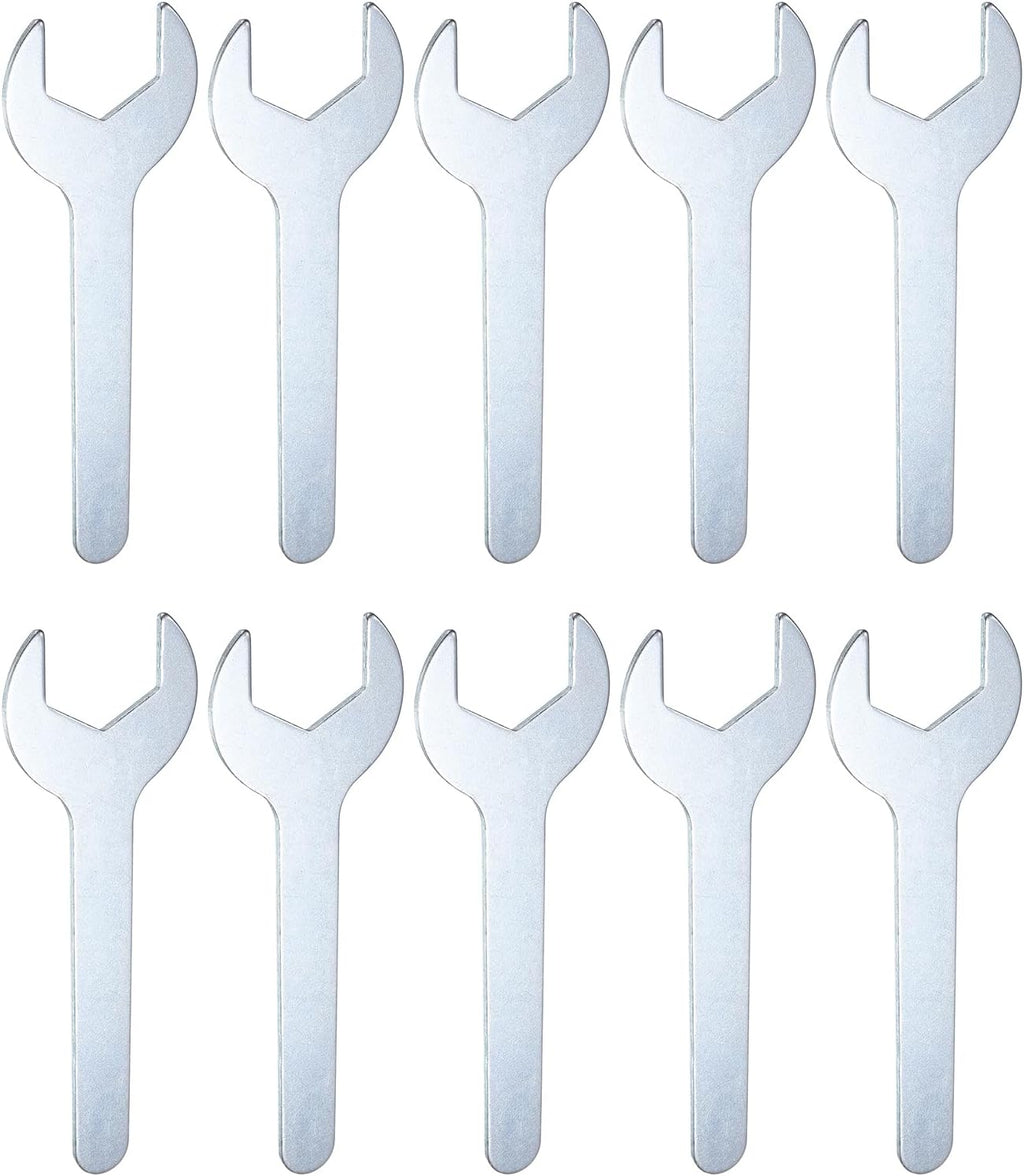 HARFINGTON 10pcs Small Wrench 24x115x2.8mm Metric U-Shaped Single Open Ended Spanner Super Thin Flat Head Galvanizing Wrench for Automotive Repair Furniture Assembly