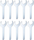 HARFINGTON 10pcs Small Wrench 24x115x2.8mm Metric U-Shaped Single Open Ended Spanner Super Thin Flat Head Galvanizing Wrench for Automotive Repair Furniture Assembly