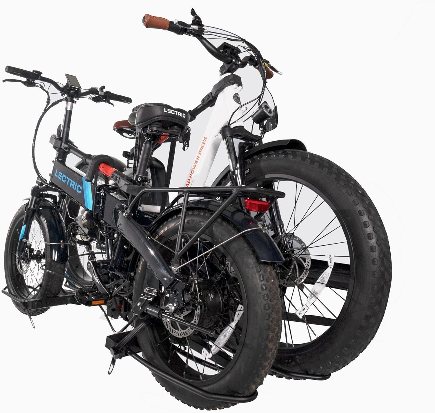 HYPERAX 2023 Volt RV -RV Approved Hitch Mounted 2 E Bike Rack Carrier for RV,Camper,Motorhome,Trailer,Toad with 2" Tow Hitch Receivers - Up to 2X 80lbs eBikes with Up to 5" Fat Tires