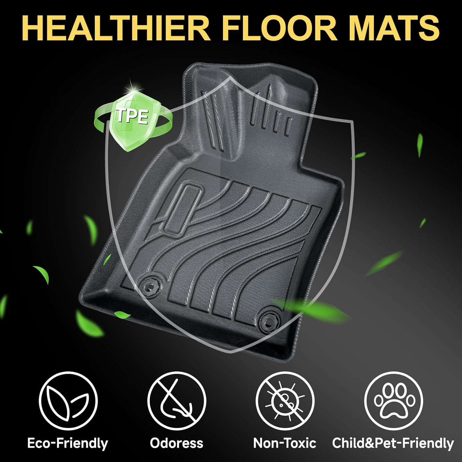 Full Set Floor Mats Custom Fit for 2025 Toyota Camry 2025(Include Hybrid) All Weather Floor Mats 2025,Front and Rear Row Mats Liners Trunk Bed mat,Toyota Camry Accessories 2025(4 PCS)