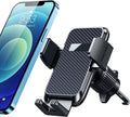 Qifutan Car Phone Holder with Anti-Slip Rubber, 360 Rotating Ball Joint, and Adjustable Support Ring for iPhone and Other Smartphones