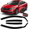 in Channel Rain Guards Fits for Honda Civic 2016-2021 Sedan 4-Door, Durable Window Visors Wind Deflector Vent Shade Shields, 2017 2018 2019 2020 2021-4PCS