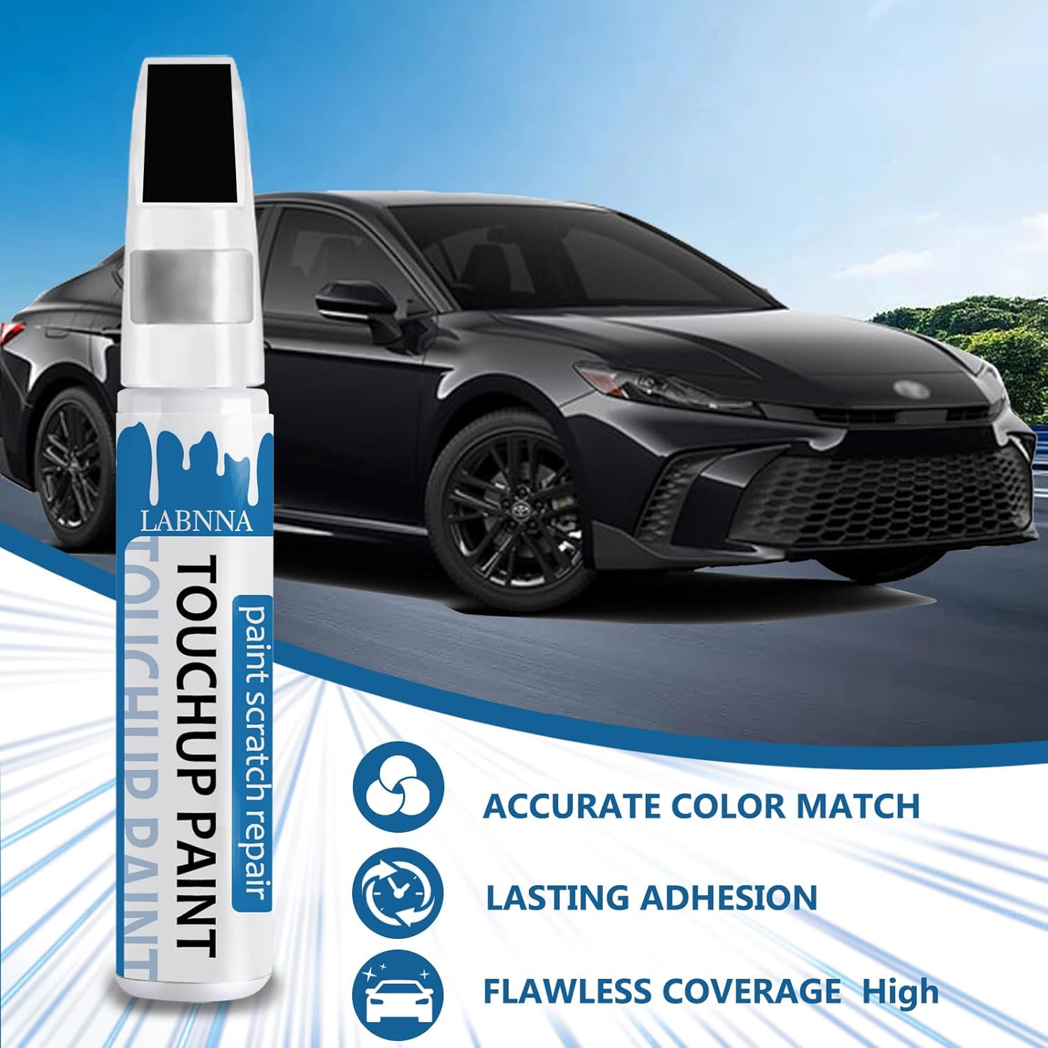 Classic Silver Metallic(1F7) Touch Up Paint for Toyota-Exact Match 2 in 1 touchup Paint Pen for Chips and Nicks Repair Car Paint Scratch Repair Kit